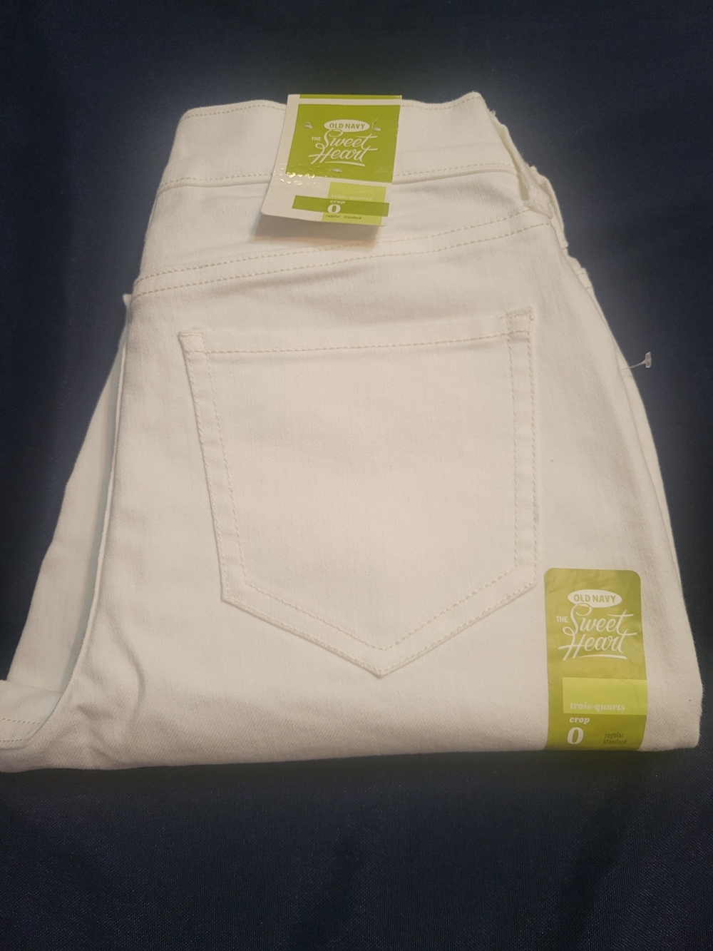 Old Navy White Cropped Sweetheart Jeans - Women's